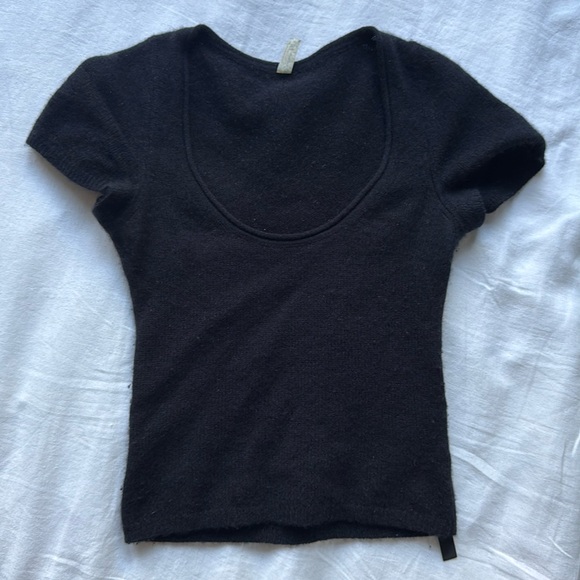 cashmere short sleeve shirt - Picture 1 of 4